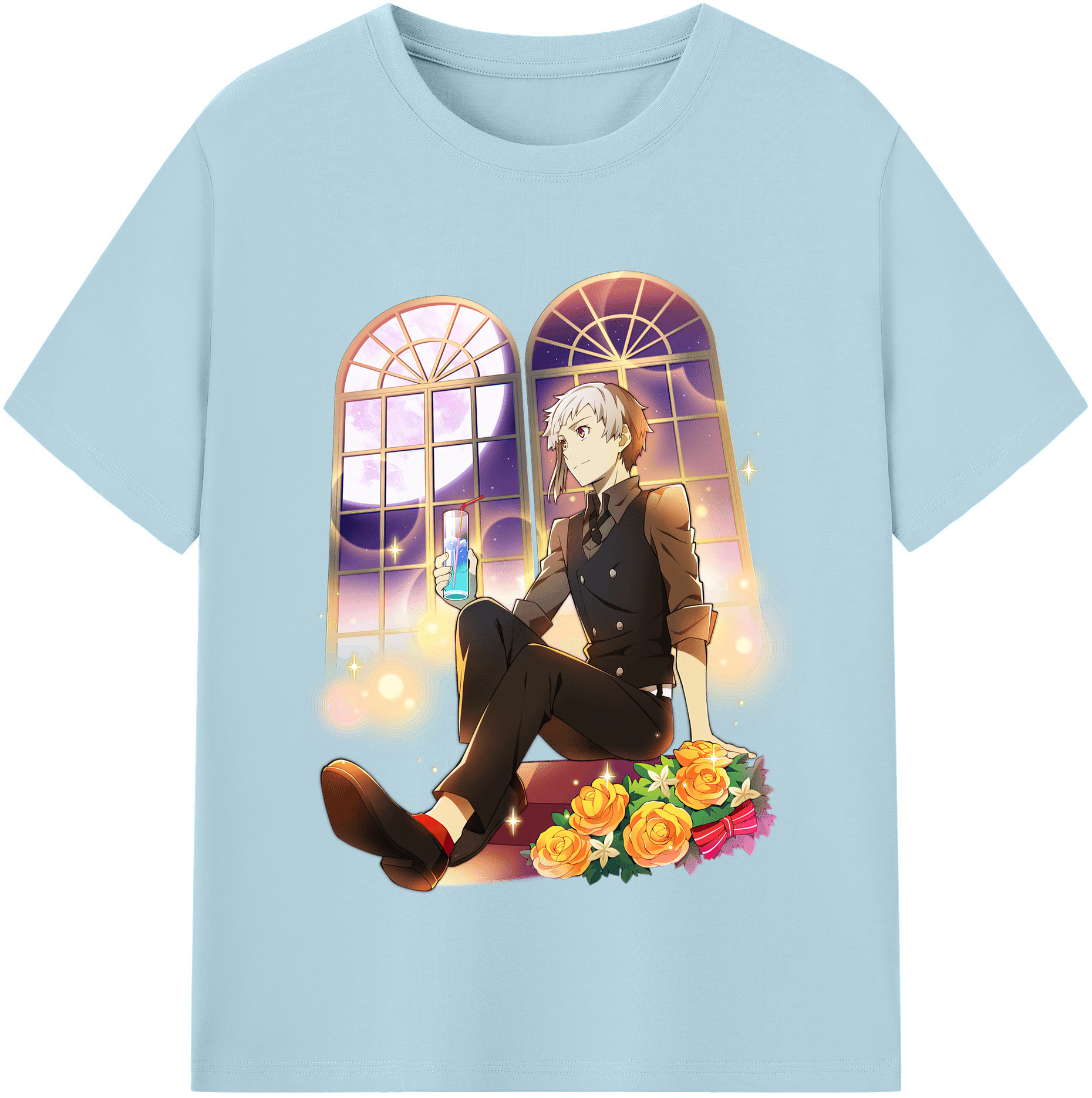 （画像用） 文豪ストレイドッグス Bungo Stray Dogs 綿100％半袖Tシャツ（フロントプリント）